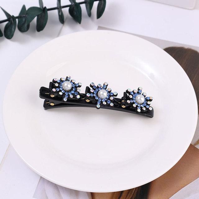 Módní křišťálové květiny Sponky do vlasů pro ženy Dívky Kamínky Copánky Sponky do vlasů Ofina Boční spona Barrettes Korejské vlasové doplňky