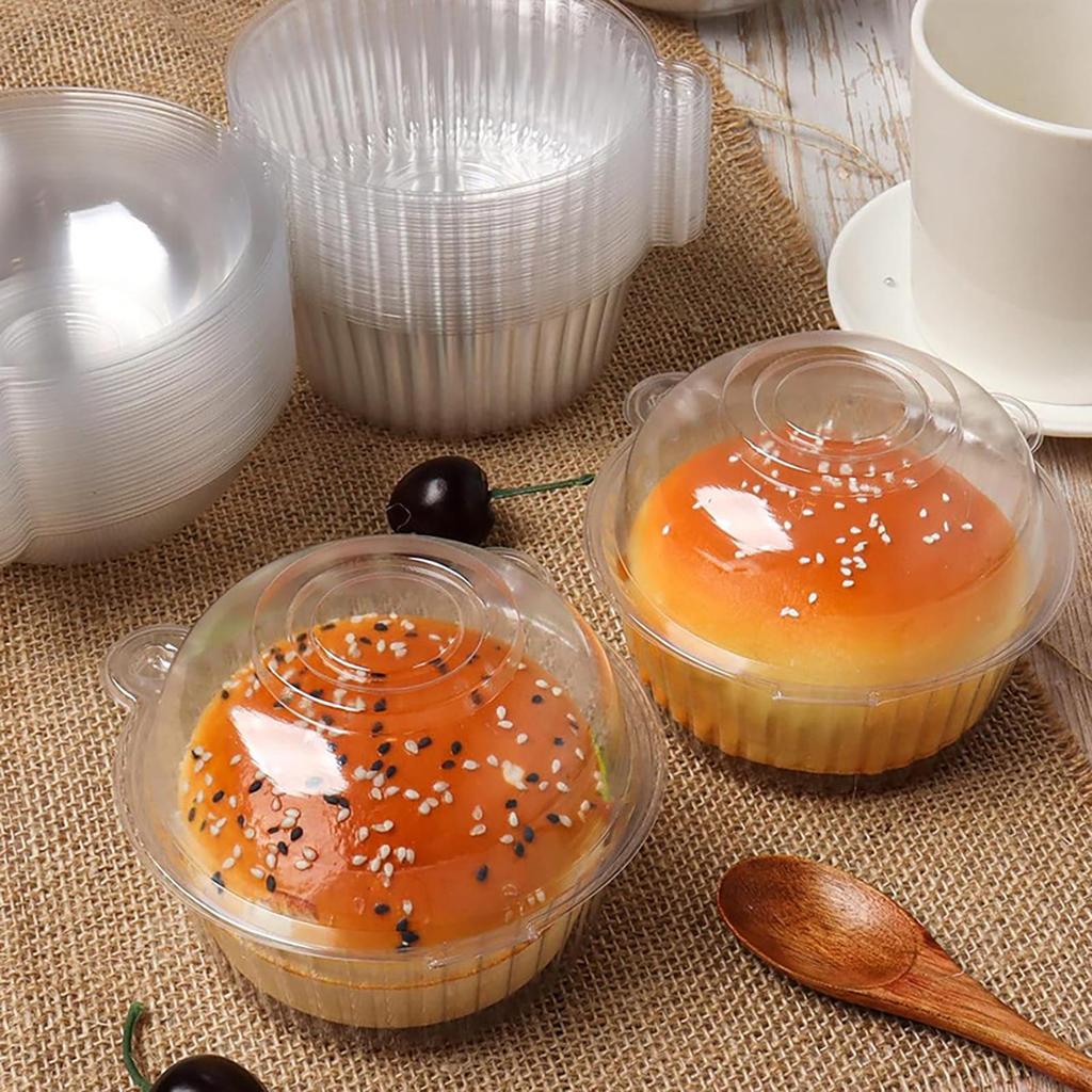 Cupcake Packaging Box Clear Dessert Donut Muffin Cake Container Single Cupcake Container Single Compartment