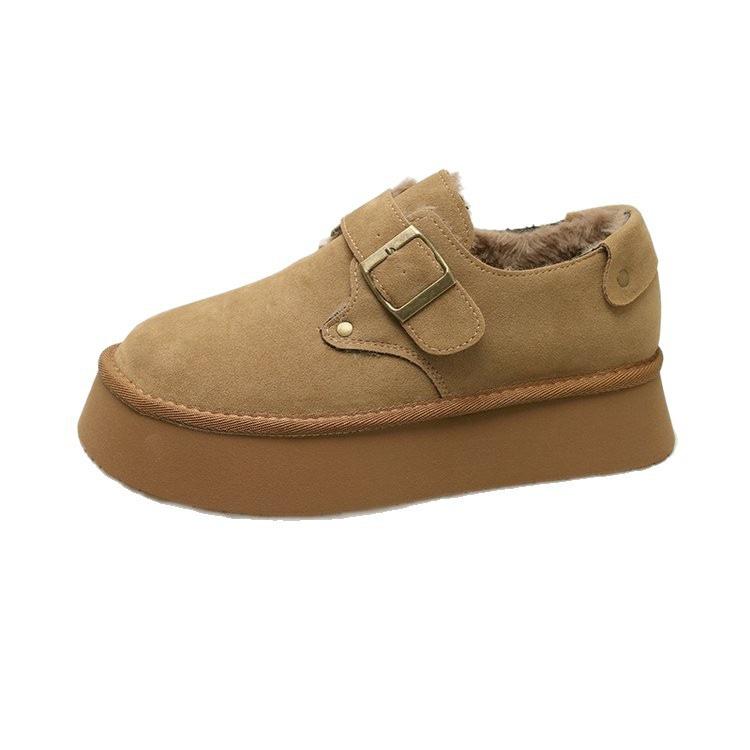 Winter erhöhend Birkenstock Schneestiefel Herbst und Winter neue Plüsch warme Wolle Baumwollschuhe