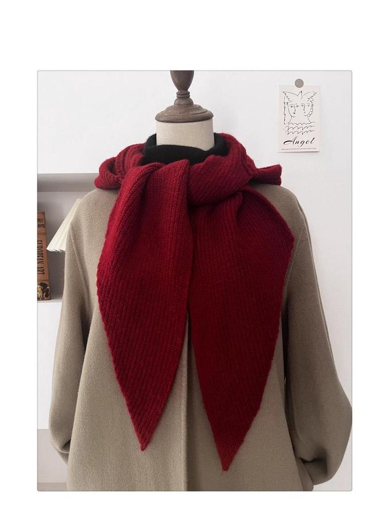 Strick-Schal-Mützen-Kombination in Übergröße: Warme, winddichte Winter-Woll- Sturmhaube für das Radfahren