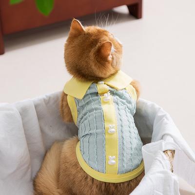 Frühling und Sommer Katze Dünn Atmungsaktiv Welpe Welpe Welpe Muppet Weste Teddy Welpe Hund Hosenträger Haustier Katze Kleidung