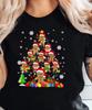 Gingerbread Christmas Tree Graphic T-Shirt Cotton Casual Top