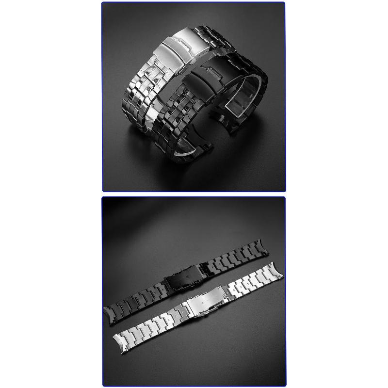 22mm nerezový řemínek Pro Casio EF-550 Řada EDIFICE EF-550D/PB EF-523 5147 Vodotěsný silikonový gumový řemínek na hodinky Náramek
