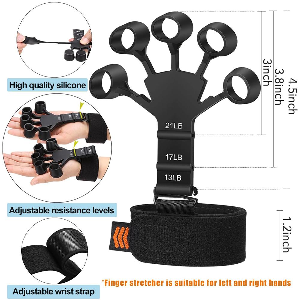 6er-Pack 5-60 kg Verstellbarer Griffkrafttrainer mit Fingerübungswerkzeug Handgriffverstärker zum Muskelaufbau & zur Verletzungserholung