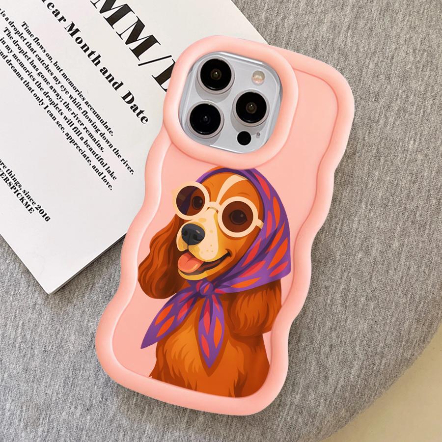 Cool Dog Case for iPhone 11 14 15 Plus 13 XR 16 Pro Max 8 12 17 Air Soft Phone Cover