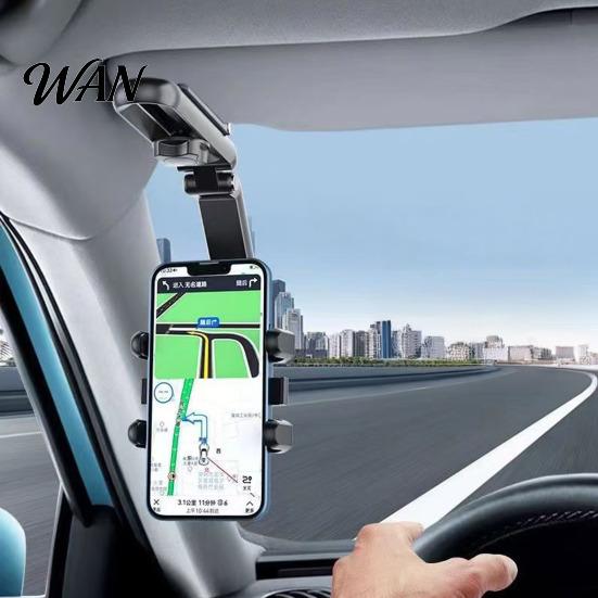 Sun Visor Phone Mount Holder Secure Car Anti-Slip Clamp Driver Safety 360-Degree Rotatable Adjustable for Most Smartphones Anti-slip