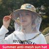 Traditional Farmer Hat With Mesh Face Shield Uv Sun Protection For Outdoor Gardening And Fishing