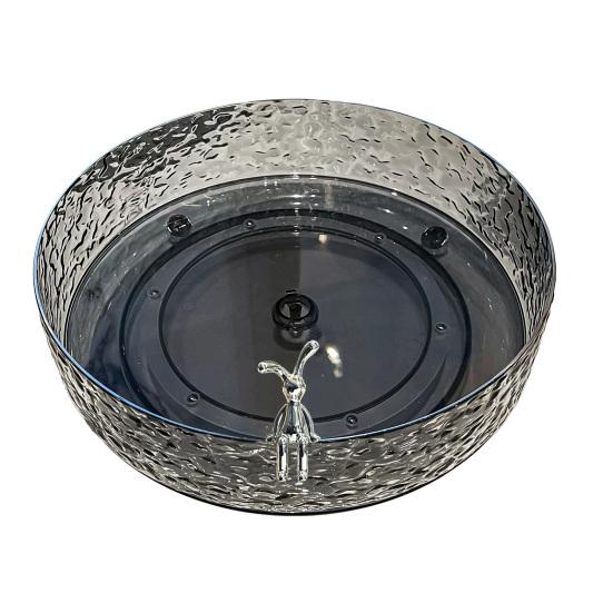 Rotating Snack Tray for Coffee Table 360-degree Spinning Fruit Nut Serving Platter Deep Edge Large Capacity Space-Saving Candy Holder