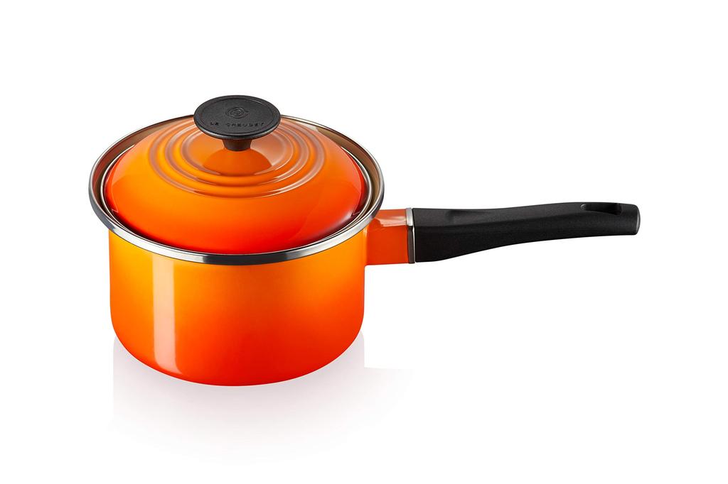 Le Creuset Enamel Saucepan EOS, 16 cm, Orange [Official Product in Japan]
