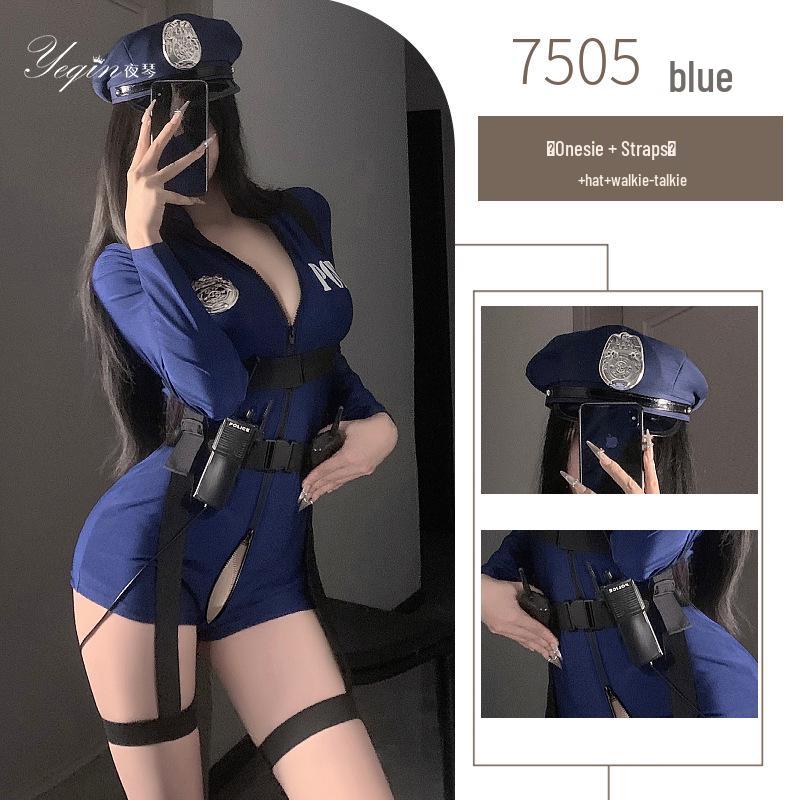 Play Sexy Lingerie Role Policewoman Set 7505 Temptation Cosplay Opencrotch Bodysuit