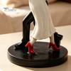 Compact Gothic Table Decor Day of The Dead Dancing Skeleton Couple Figurine, Halloween Wedding Decorative Resin Figurine for Party Lover Statue,