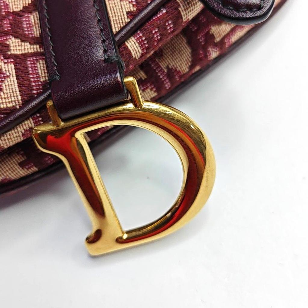 [Pre-Owned] Saddle Oblique Embroidered Classic Monogram Canvas Saddle Bag Mini - Excellent #4NK89T