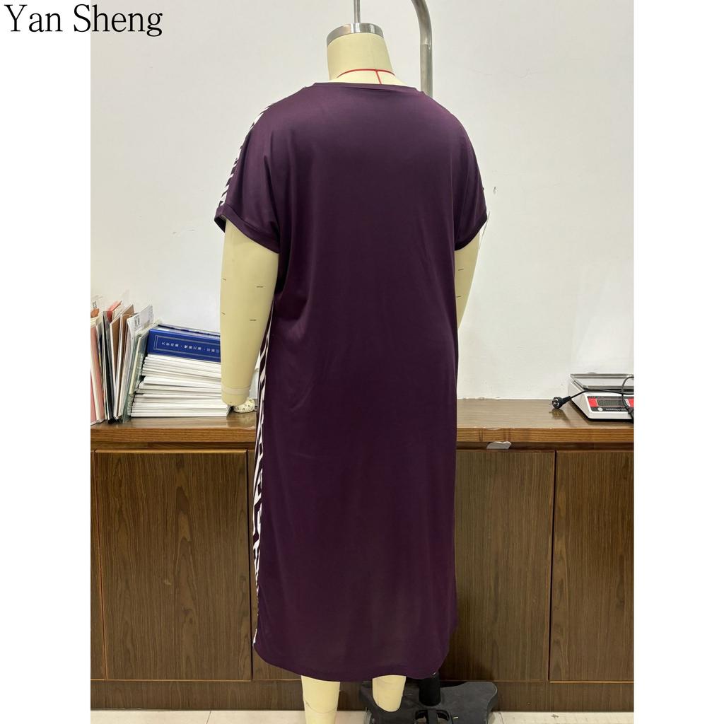 Women's Nightdress Vintage Palace Print Pajamas Short-Sleeved Nightgown Loose Home Clothes