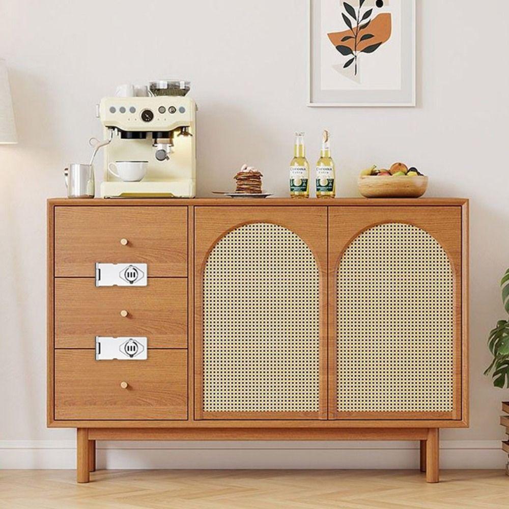 Einfach zu installierende Drehhaspenschlösser, 3-stellige Kombination, Passwortschloss, Passwort-Türschloss, Haushalt