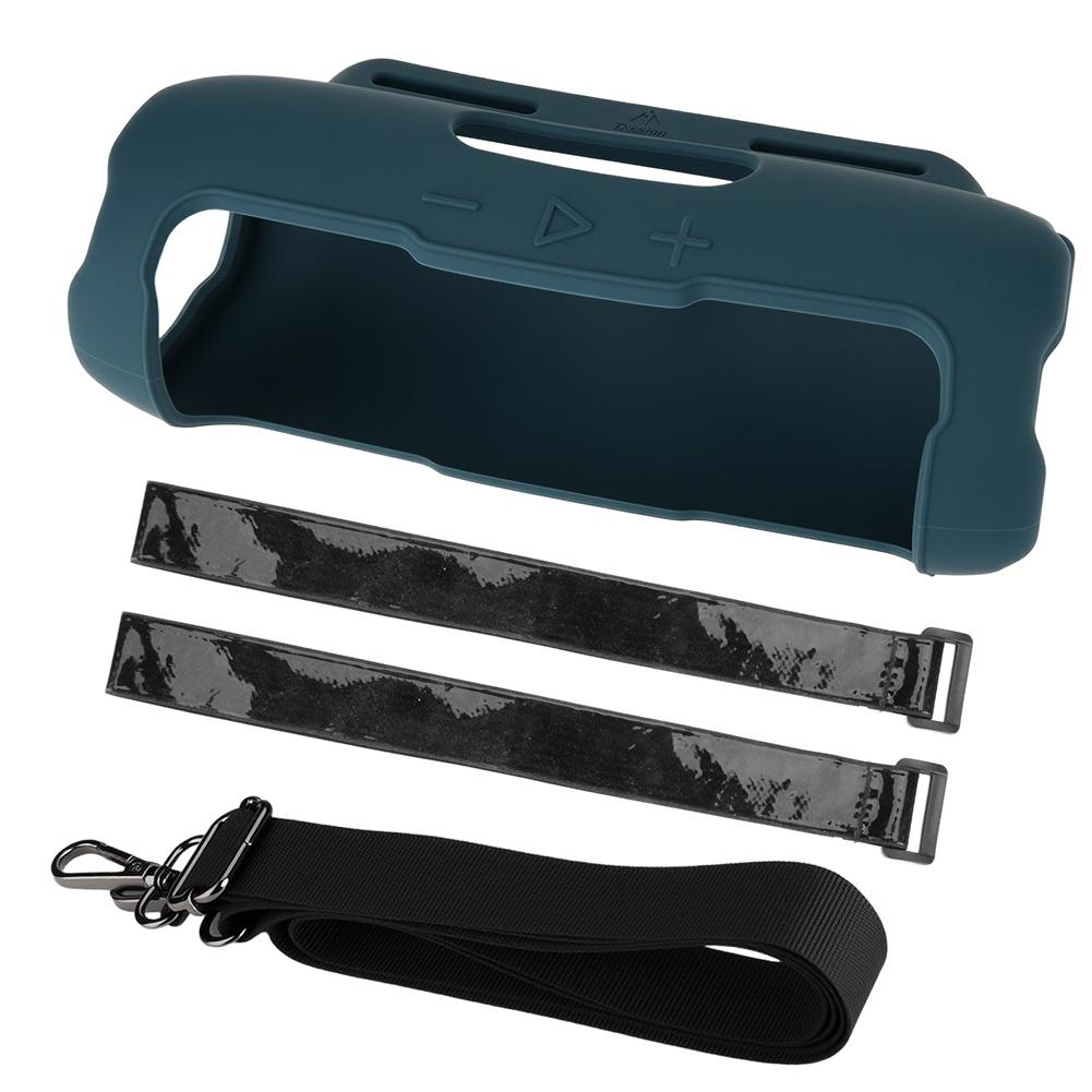 Silicone Case with Shoulder Strap Portable Travel Soft Cover Silicone Protective Cover Shell for JBL Flip 7 Speaker