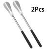 Extendable Shoe Horn Long Handle for Seniors 31cm-65cm Stainless Steel Telescopic Shoe Spoon for Pregnant Woman Elderly 1/2/4Pcs