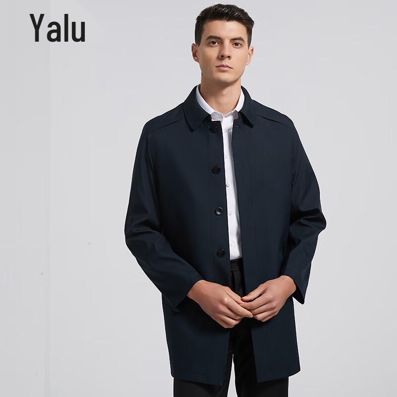 Yalu Men's Business Casual Mid-Length Trench Coat