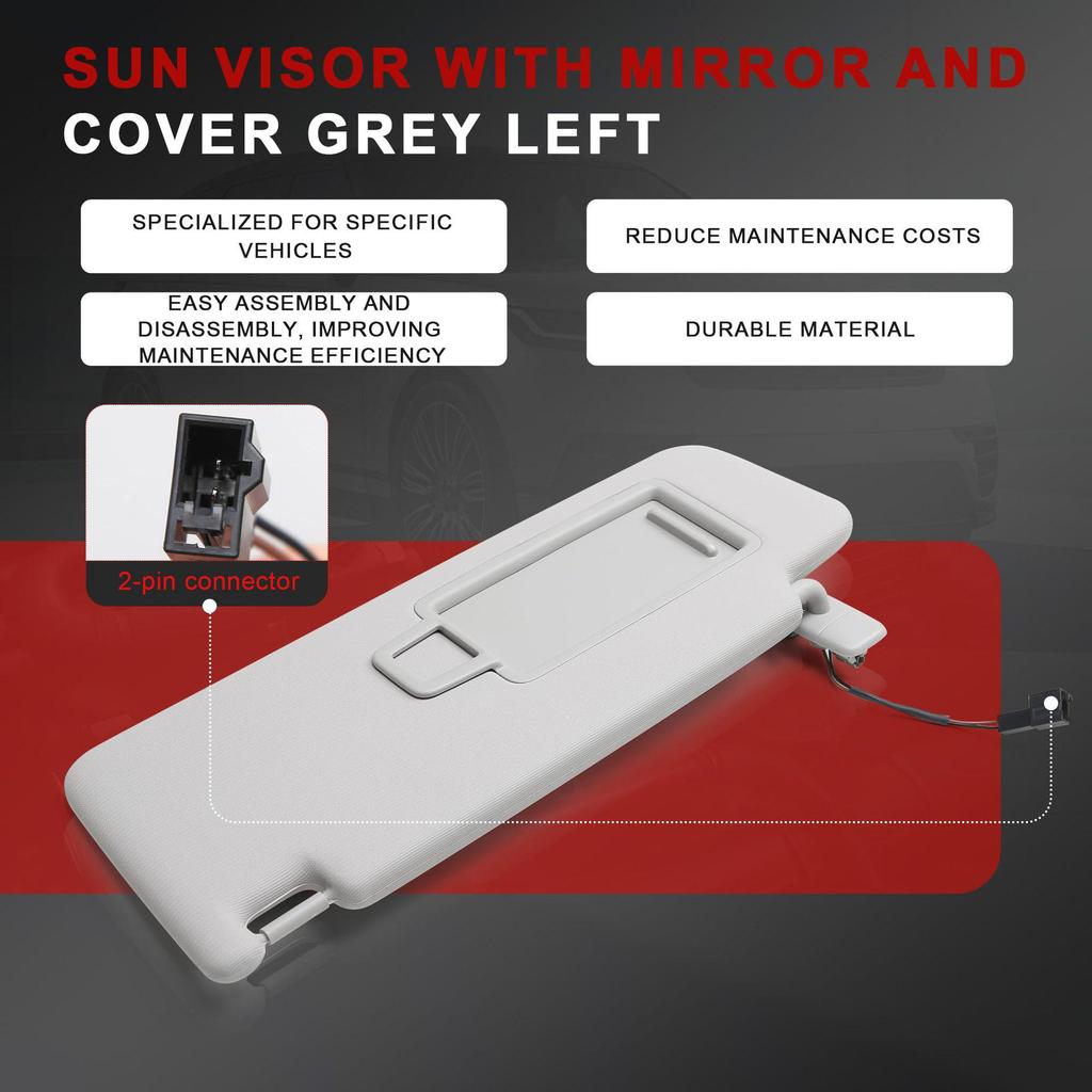 Compatible Volkswagen Golf 7 GTI Touran New Octavia Sun Visor with Mirror 5GG857551/552