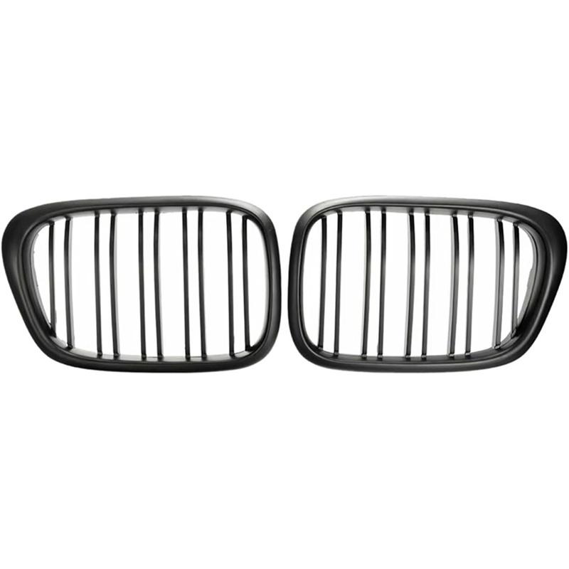 For Bmw 5 Series E39 525 528 530 535 1999-2003 Car Grille Front Kidney Grill Double Line Black 51137005837 51137005838
