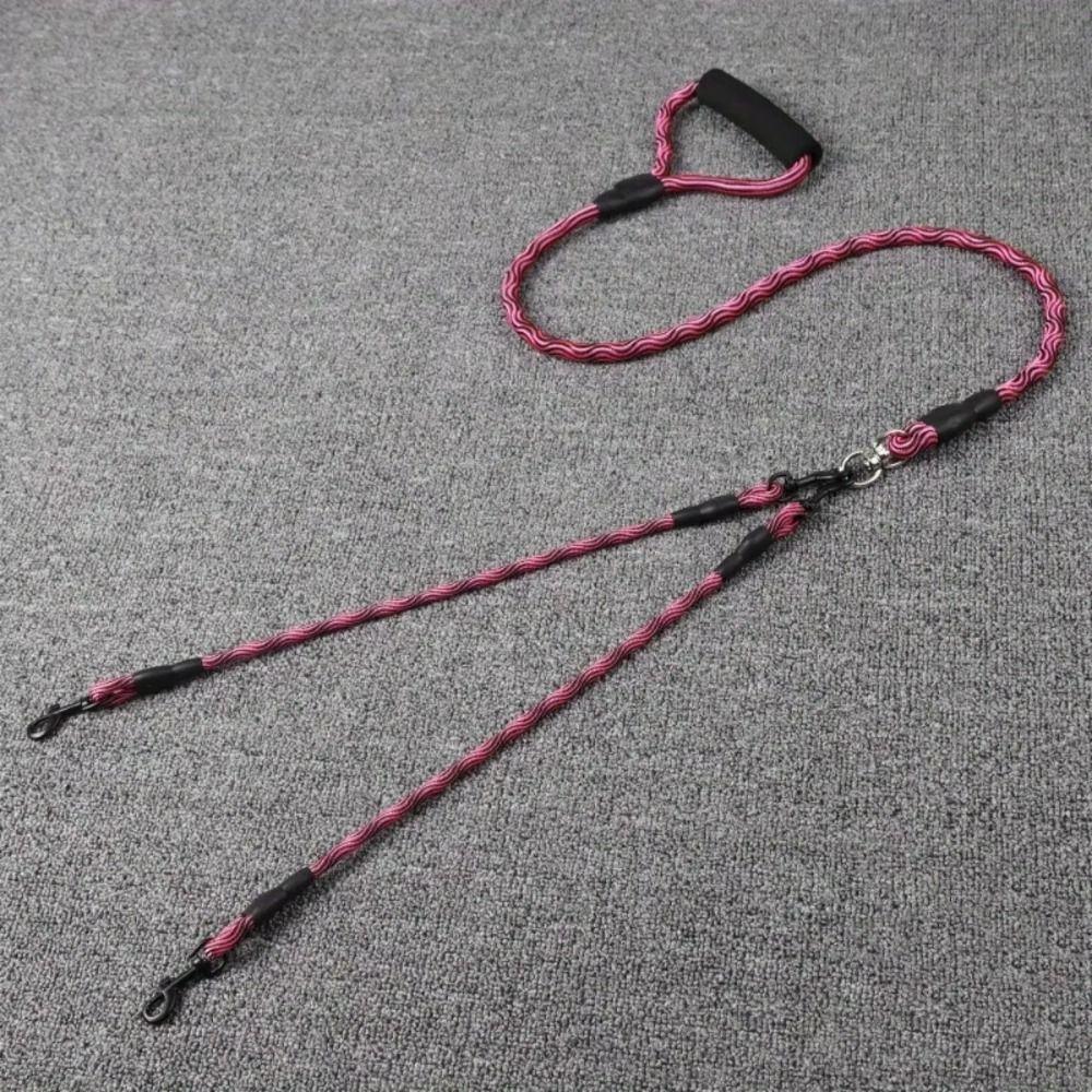 Wave Pattern Double Head Dog Rope Removable Dual Dog Leash Two Dog Lead Rope  Pet Walking