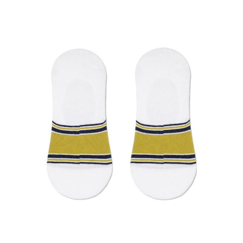 KODAK Apparel Striped Multi No-Show Socks YELLOW