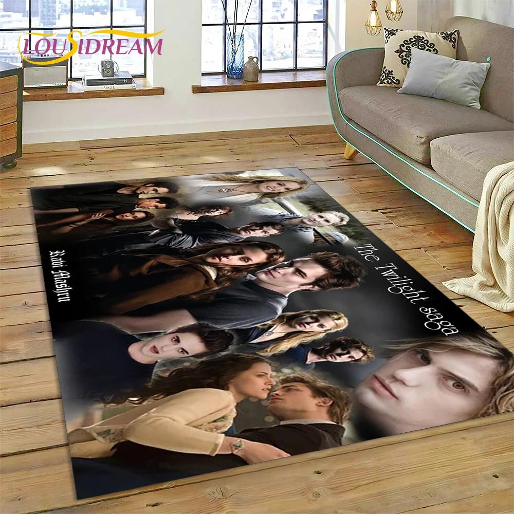 Die Twilight Saga Edward Bella Teppich für Schlafzimmer Wohnzimmer Zuhause Sofadekoration, Kinderspiel Große Dekor Bodenmatte Geschenk