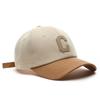 Japanese fashion retro simple letter patch splicing baseball cap outdoor travel sunscreen couple cap