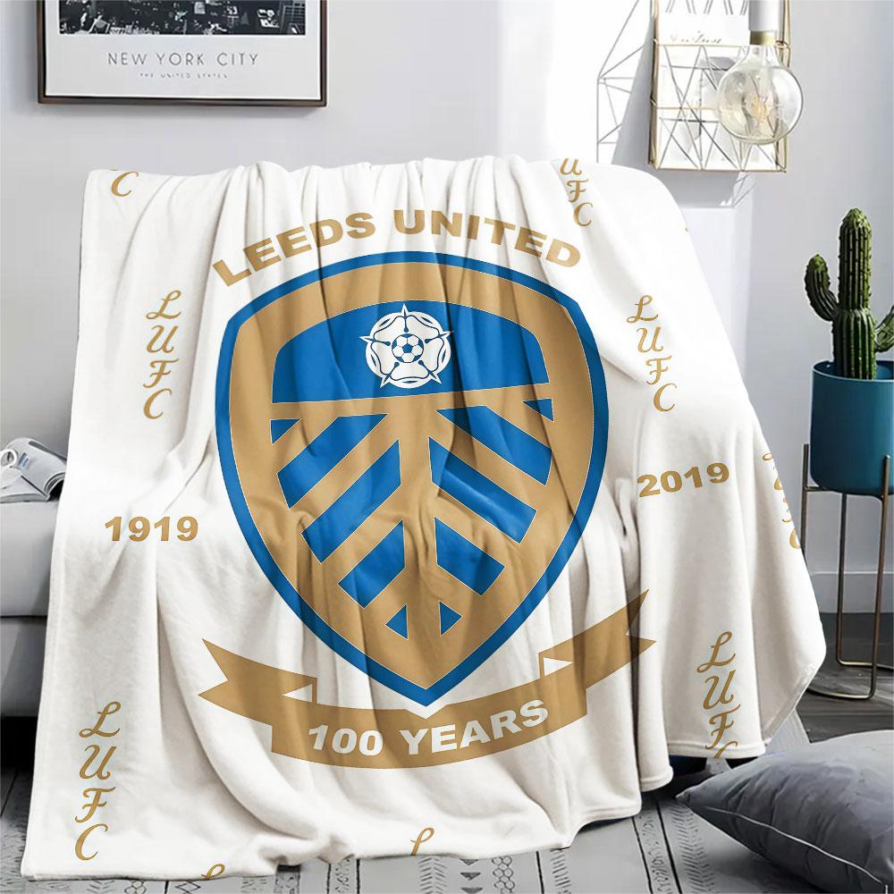 1PC Leeds United Patterned Flannel Blanket Suitable For All Seasons for Home Decor Warmth and Comfort Gifts Holiday Present