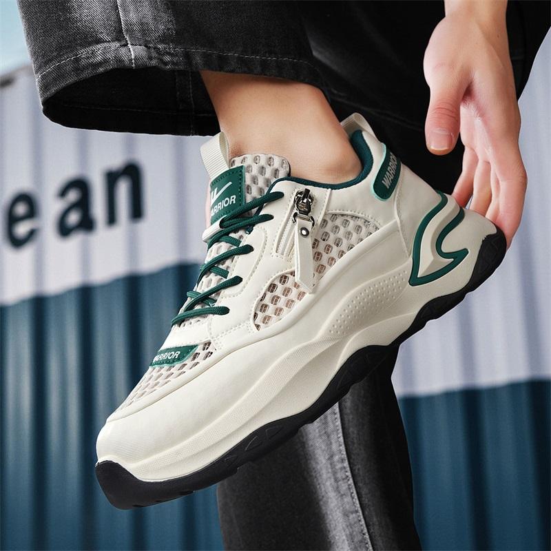 Warrior Thick Sole Height Increasing Fashion Trend Versatile Casual Breathable Lightweight Durable Low Top Dad Shoes Men Sneakers WXY-Q475N02