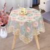 Pastoral Style Lace Tablecloth Dustproof Rectangular Tablecloth Embroidered Jacquard Restaurant Decorat Fabric Coffee Table Bedside Table Cover Cloth