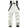 Couple's Color Warm Thick Pocket Strap Ski Pants For Men And Women