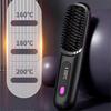 Electric Cordless Hair Straightener Brush, Portable Straightening Brush for Travel, Mini Electric Anti-Scald Hot Comb, Fast Finish with Smooth, Shiny