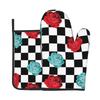 Chessboard Rose Oven Mitts and Pot Holders Hot Pads with Non-Slip Heat Resistant Microwave Golves for Kitchen