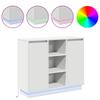 LED Sideboard Weiß 90 x 32 x 75 cm Spanplatte