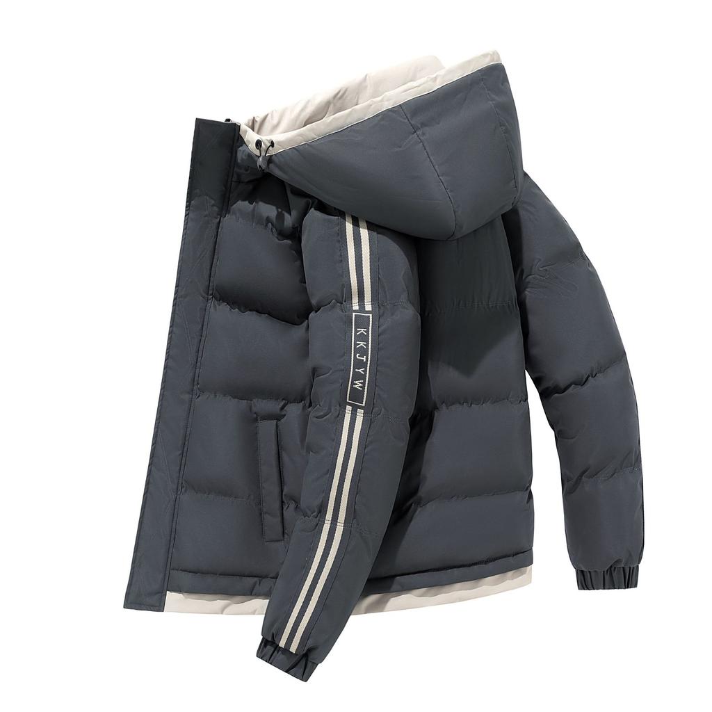 Thick Casual Men's Jacket Winter Trend Down Cotton-padded Jacket Thickened Hooded Loose Cotton-padded Jacket Down Cotton-padded Jacket Men