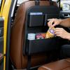 Backseat Car Organizer Multi-Pocket With Tissue Box Back Of Seat Car Organizer Kick Mats For Truck SUV RV Sedan Vehicle Road