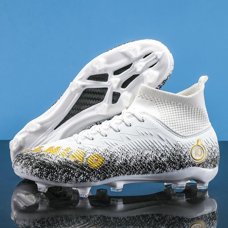 Artificial Youth Grass High-top Football Shoes Men's Game Large Size Nail Broken Sneakers Student Long Nails Training Price