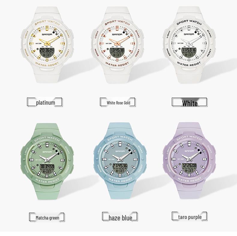 SANDA Dopamine Trend Waterdicht Casual Polshorloge voor Mannen en Vrouwen