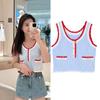 Trendy Sweet Crochet Hollow-Out Slimming Knitted Vest - Women's Spring/Summer Style