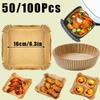 50/100Pcs Air Fryer Disposable Paper Non-Stick Airfryer Baking Papers Round Air-Fryer Paper Liners PaperKitchen Accessories