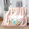 HD Cartoon Cute Swan Cygnus Soft Plush Blanket,Flannel Blanket Throw Blanket for Living Room Bedroom Bed Sofa Kids Cover Gitt 3D