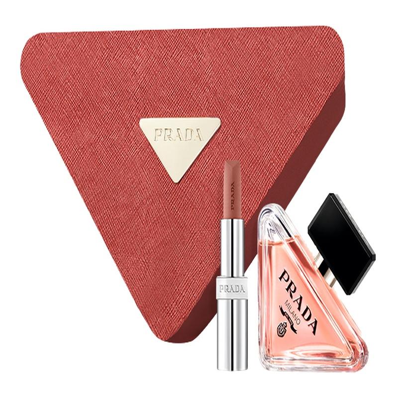 Prada Perfume set Lipstick I m Unpredictable Limited Edition EDP Lipstick Lipstick #B101 Plain Nude Brown 3.8g + My Unpredictable Perfume EDP 50ml
