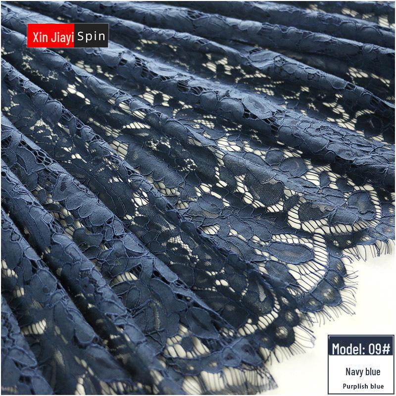 Hollow Tassel Eyelash Lace Fabric for Fashion Dresses