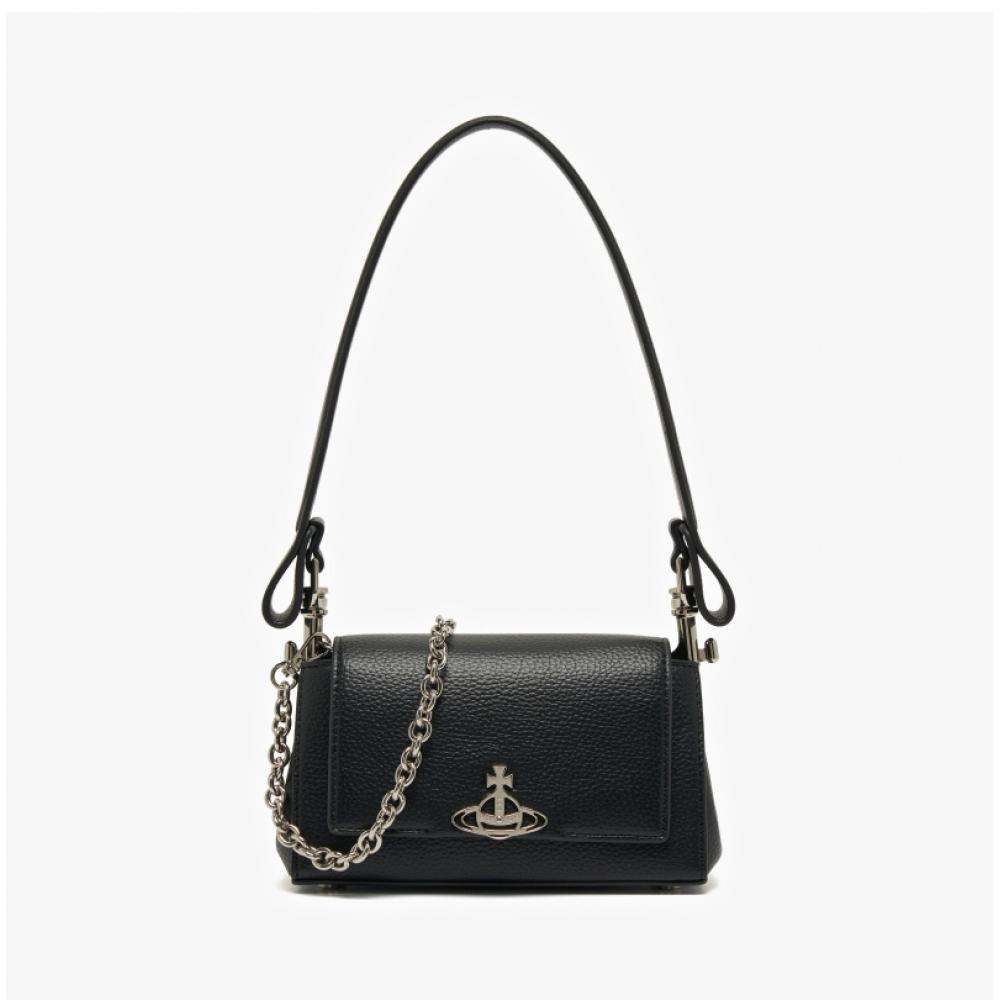 Vivienne Westwood 46030001w S000d N403 Vegan Biogreen Grain Hazel Small Chain Crossbody Bag