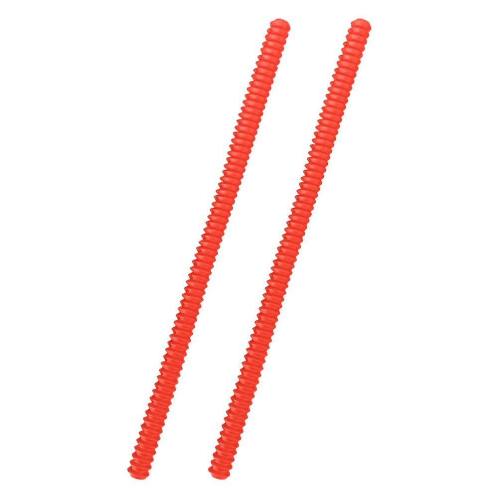 

2Pcs Silicone Oven Rack Protector Threaded Heat Resistant Heat Insulation Strip Avoid Scald High Temperature червоний