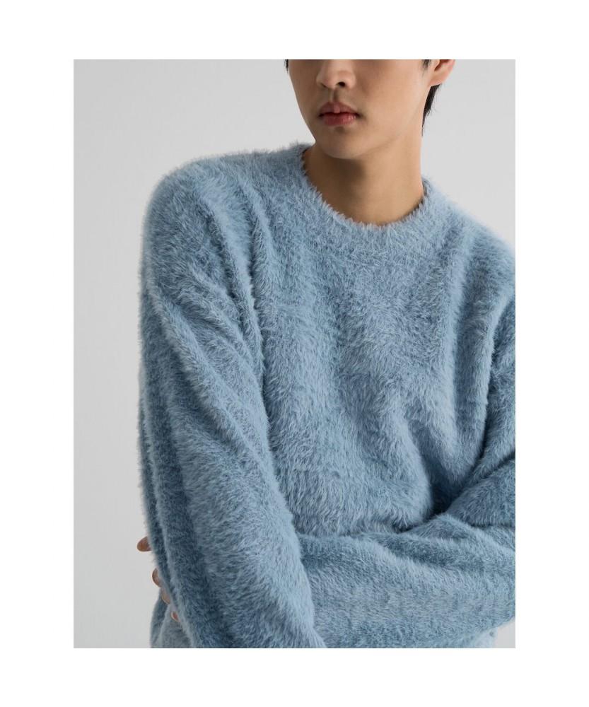 8SECONDS Hairy Knit Pullover Sky Blue