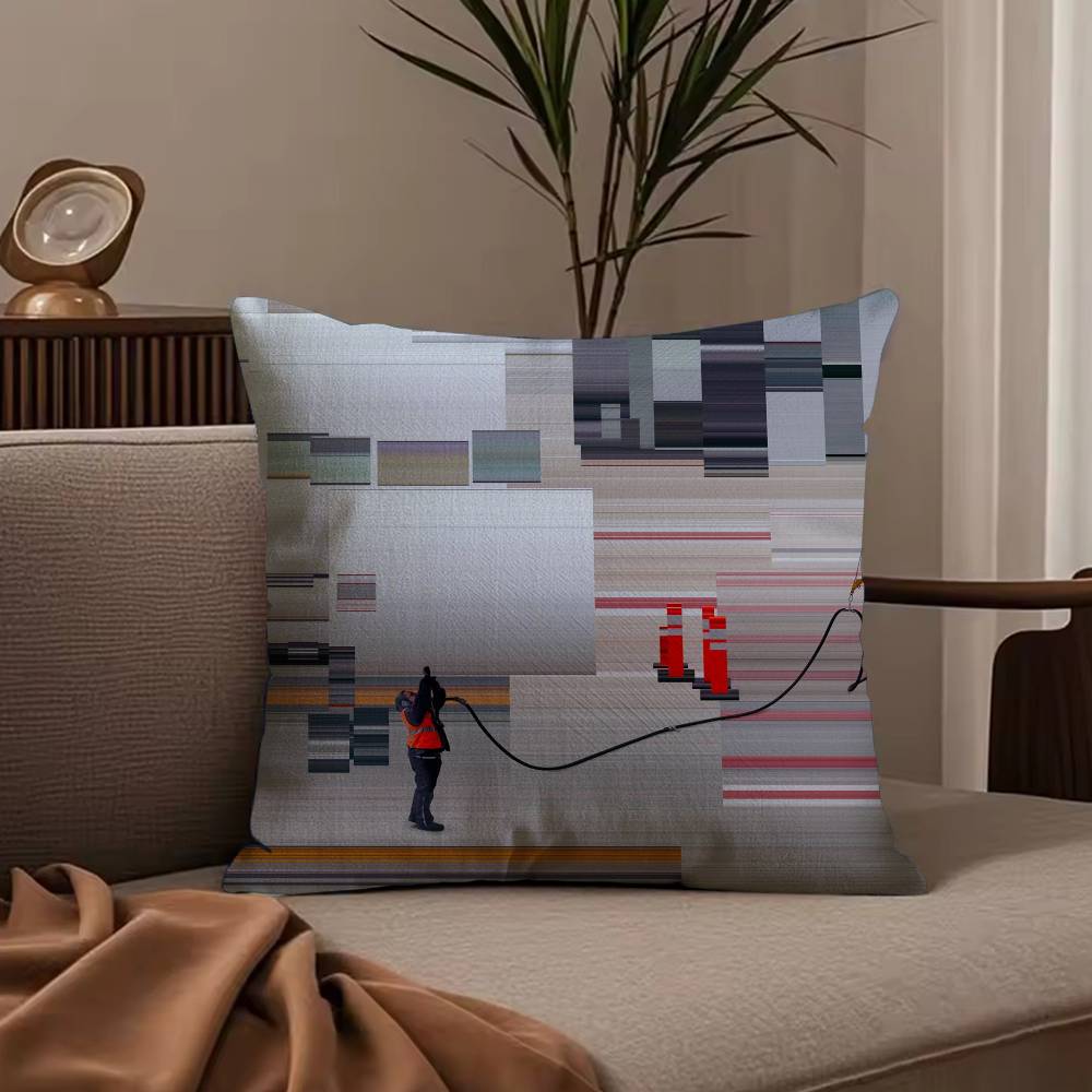 World Premium Printing Pillow Case Anti-dustmite Pillowcase Invisible zipper silky short plush Sofa cushion cover