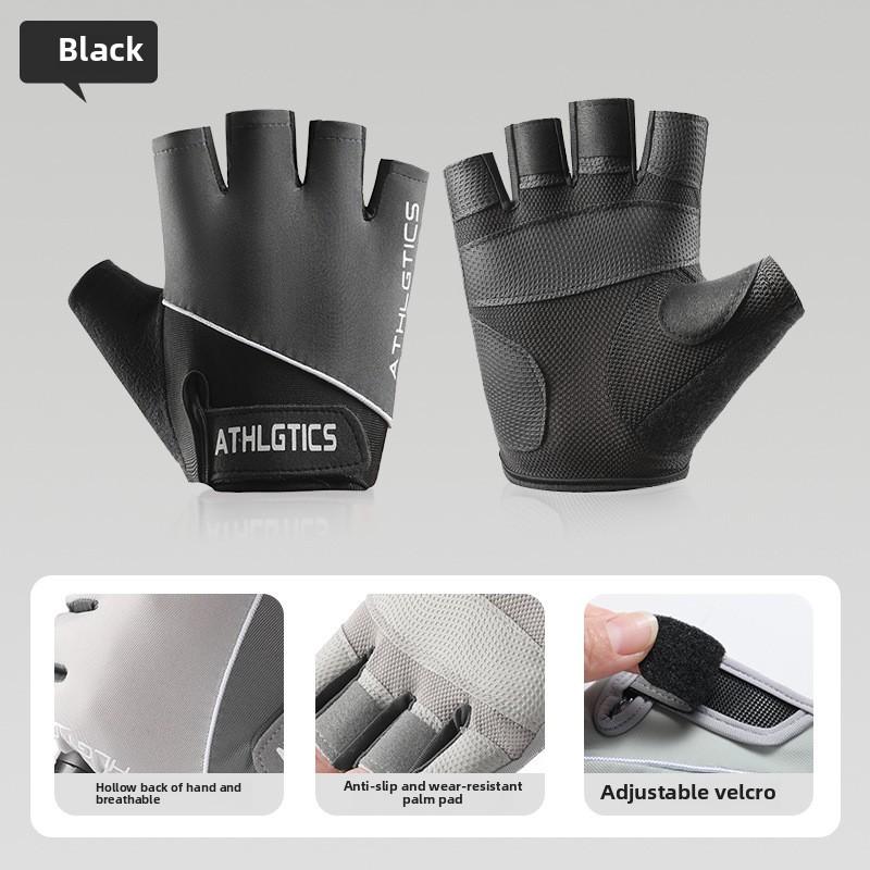 1 Paar Atmungsaktive Radhandschuhe Workout Fitnesshandschuhe für Männer Frauen Gewichtheben Fingerlose Handschuhe Training Übung Fitness