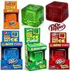NeeDoh Nice Cube Super Squeeze Sensoryczna Zabawka Fidget, Półprzezroczysty Czerwony Kostka Antystresowa do Ściskania dla Dzieci i Dorosłych, Łagodzenie Lęku