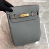 Borsa a tracolla larga intrecciata per petto in pelle di mucca Togo, zaino diagonale semplice e alla moda, strato superiore